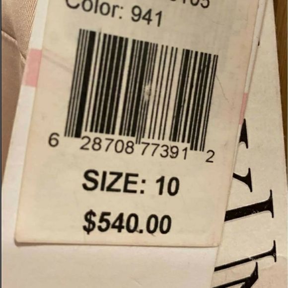 Kay Unger Soft Floral Lace Gown Dress - Picture 12 of 13